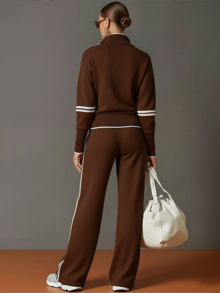 Ansley | Ensemble en tricot avec pantalons larges