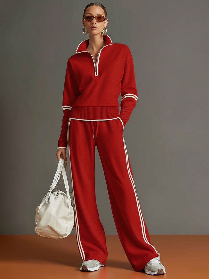 Ansley | Ensemble en tricot avec pantalons larges