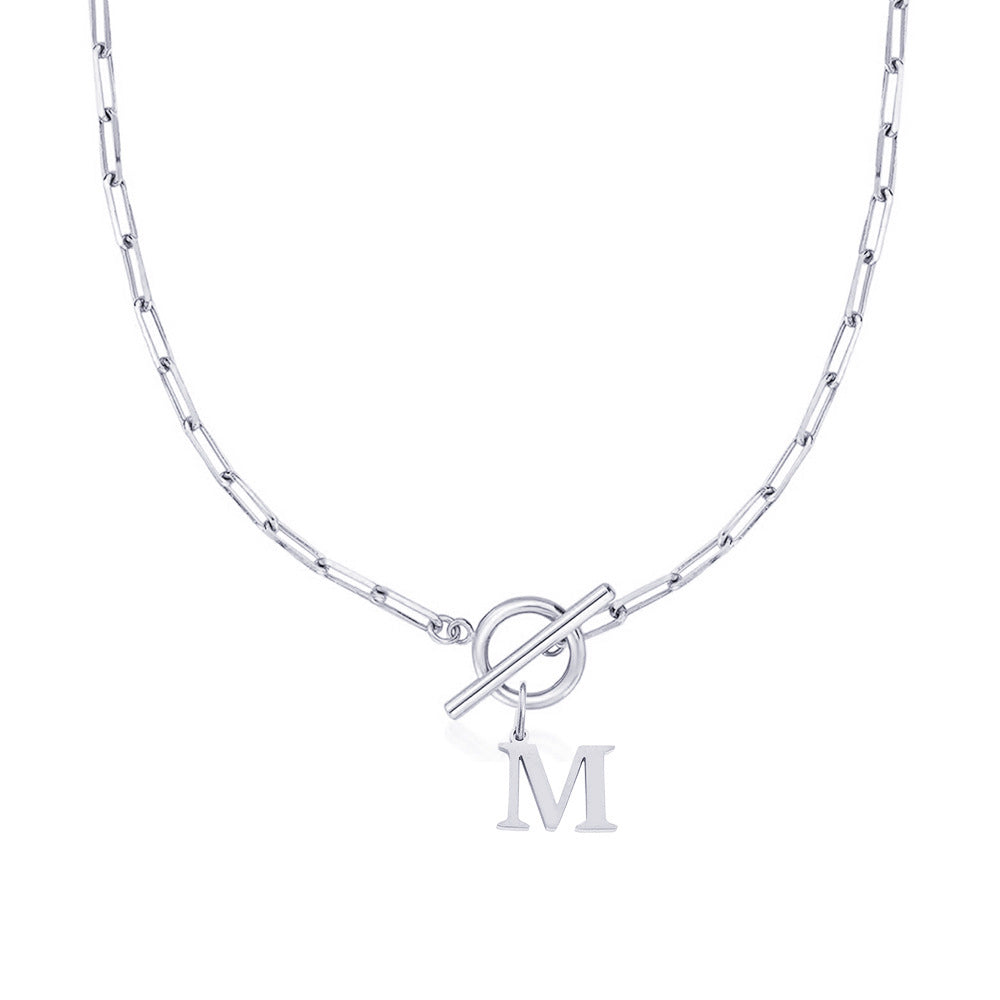 Ganelle | Collier Personnalisé à Initiale avec Fermoir Circulaire