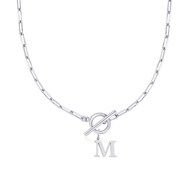 Ganelle | Collier Personnalisé à Initiale avec Fermoir Circulaire
