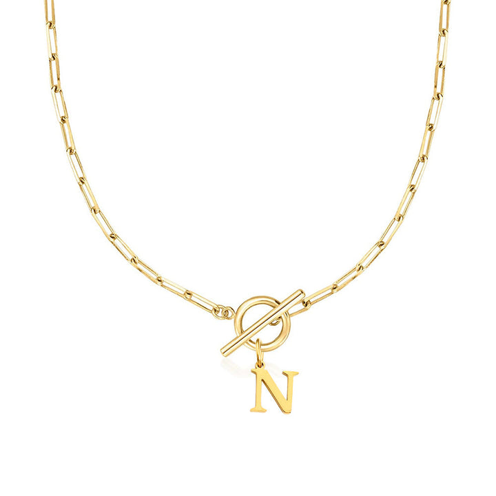 Ganelle | Collier Personnalisé à Initiale avec Fermoir Circulaire