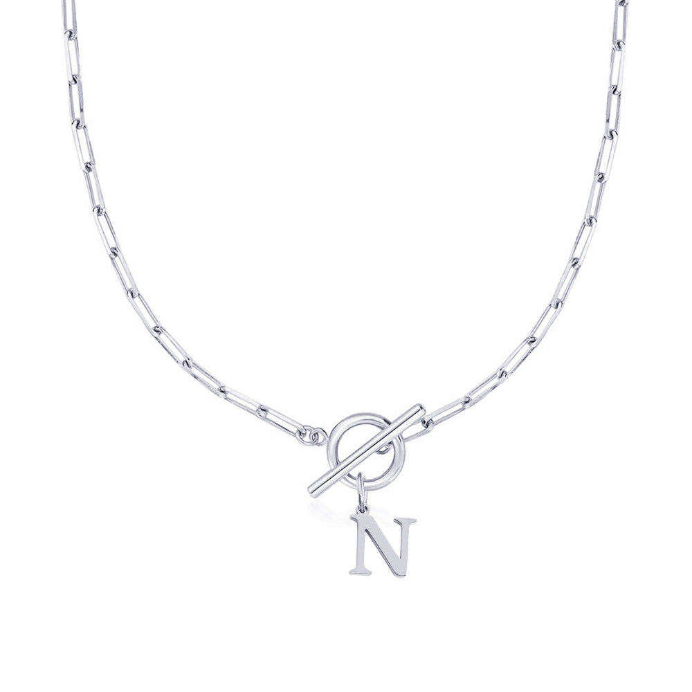 Ganelle | Collier Personnalisé à Initiale avec Fermoir Circulaire
