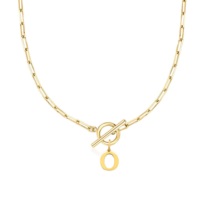 Ganelle | Collier Personnalisé à Initiale avec Fermoir Circulaire