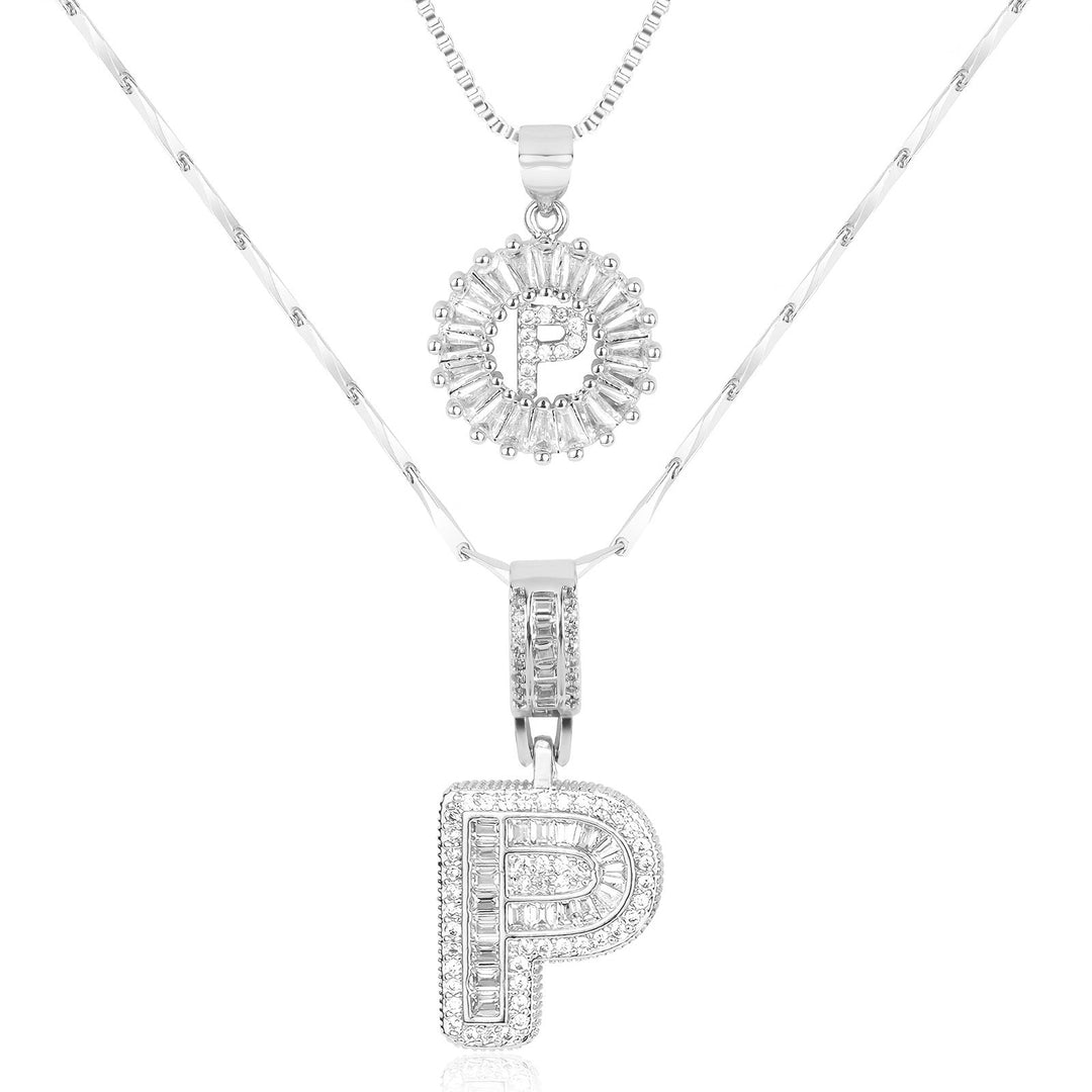 Primrose | Colliers Initiales avec Diamants en Or 14k (2 pièces)