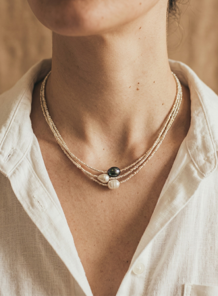 Quinira | Ensemble de Colliers d'Harmonie Perle