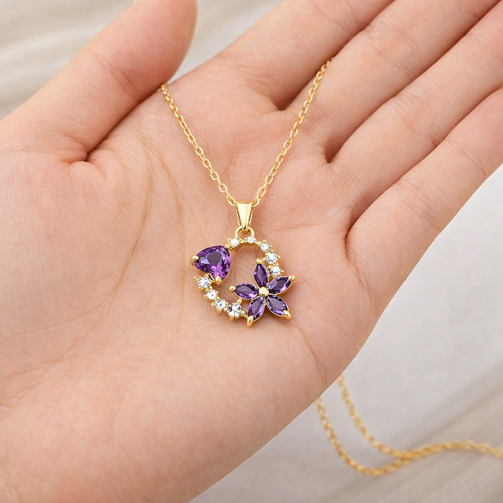 Halia | Collier Coeur en Fleur