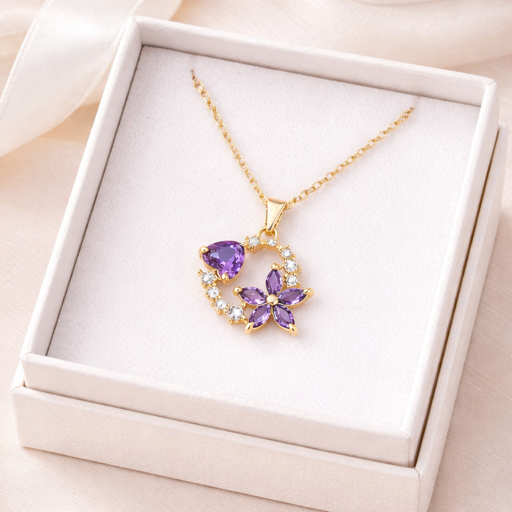 Halia | Collier Coeur en Fleur