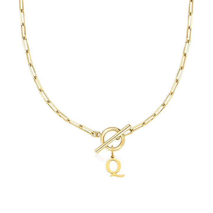 Ganelle | Collier Personnalisé à Initiale avec Fermoir Circulaire