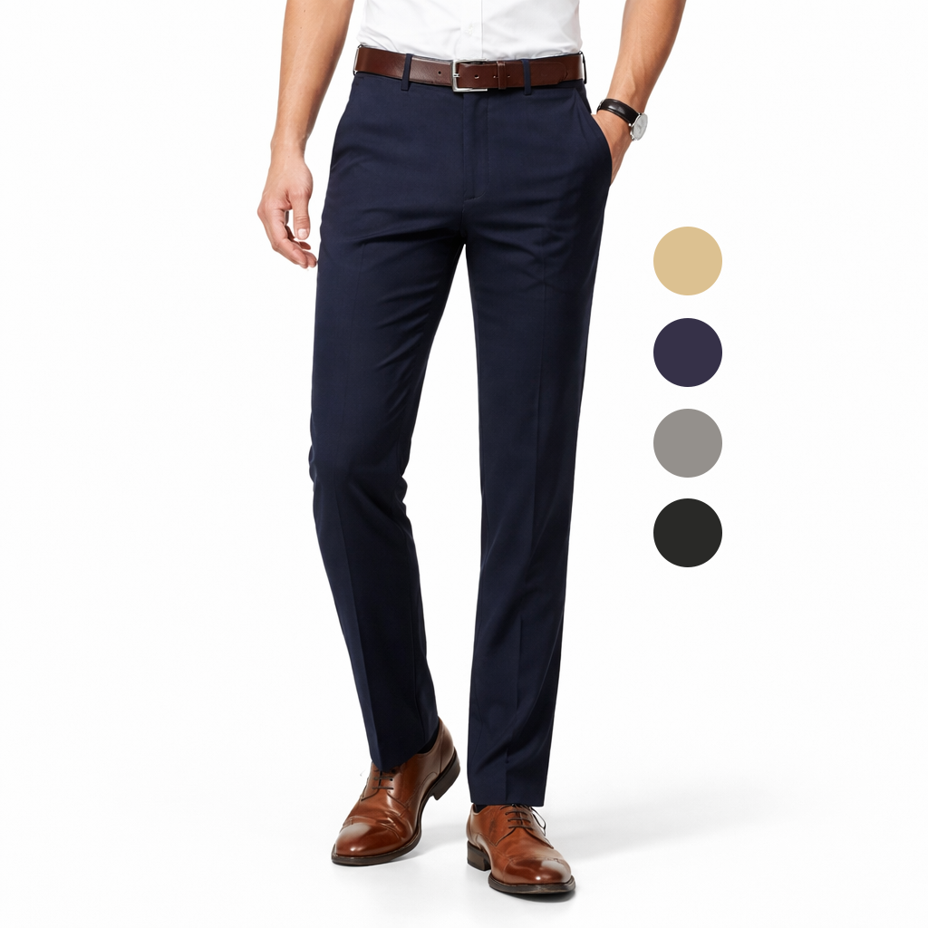 Quavero | Pantalon classique pour homme avec haute élasticité