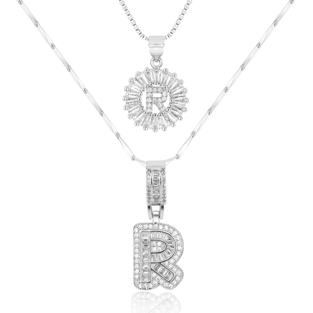 Primrose | Colliers Initiales avec Diamants en Or 14k (2 pièces)