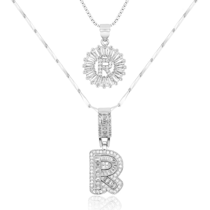 Primrose | Colliers Initiales avec Diamants en Or 14k (2 pièces)