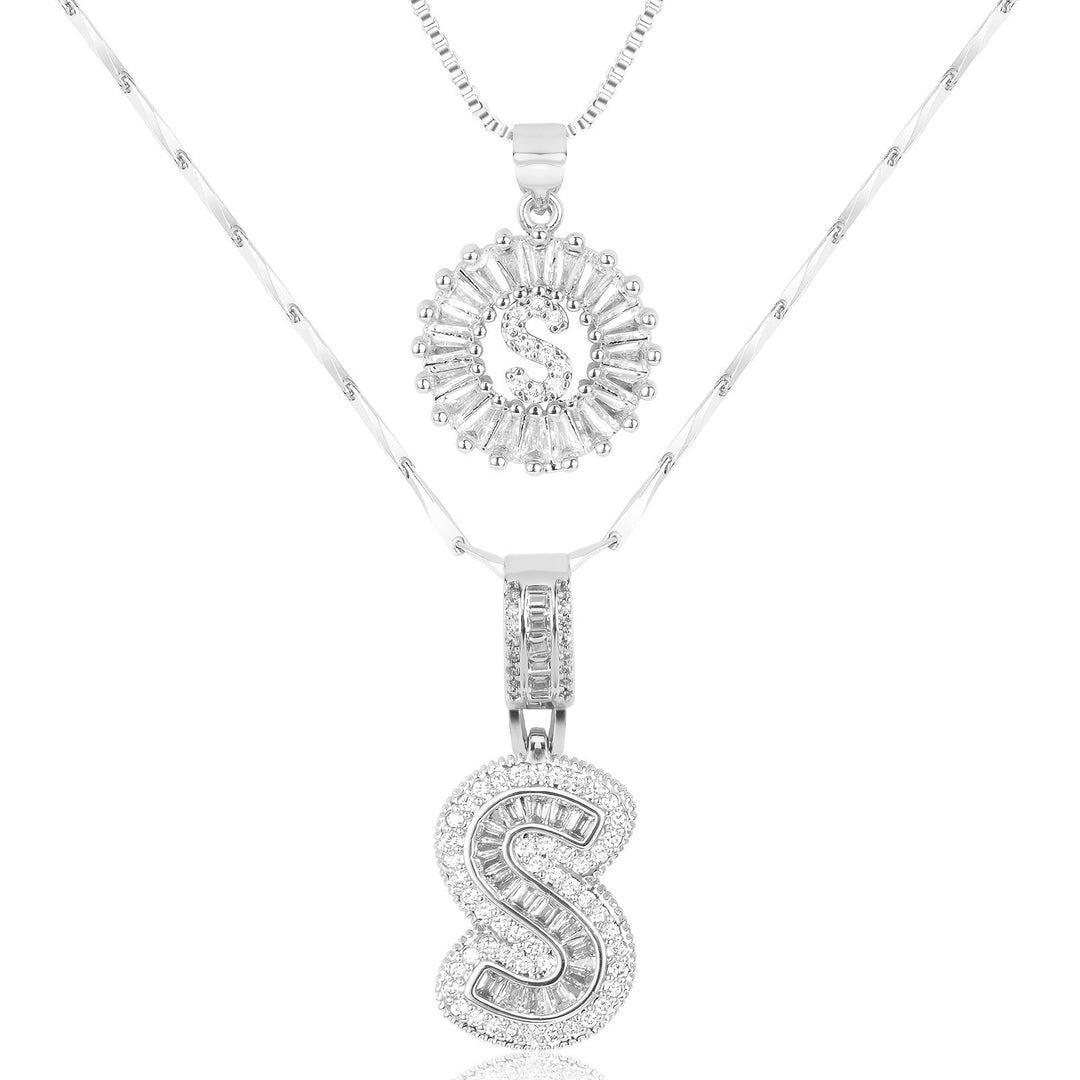 Primrose | Colliers Initiales avec Diamants en Or 14k (2 pièces)