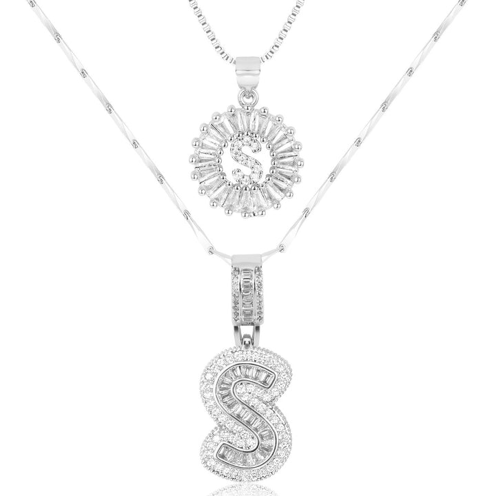 Primrose | Colliers Initiales avec Diamants en Or 14k (2 pièces)