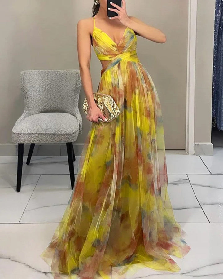 Orelavine | Maxi Robe Fleurie Enchanteresse au Style Élégant