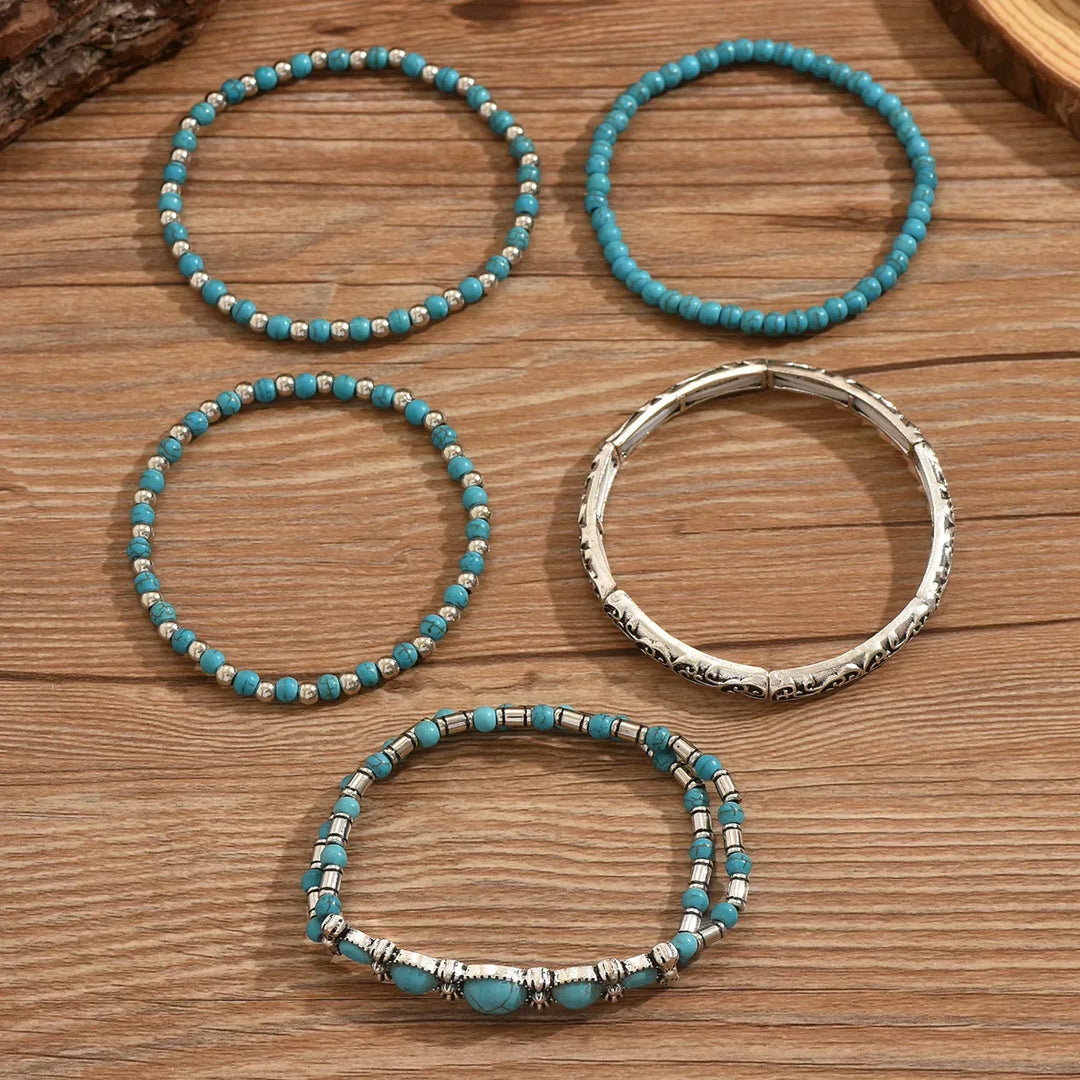 Selavienne | Bracelets boho naturels en perles turquoise et vert