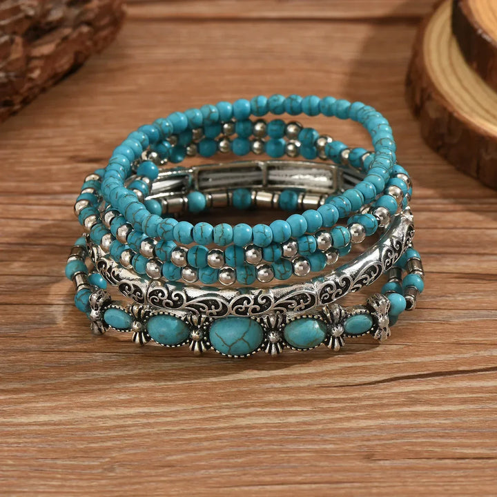 Selavienne | Bracelets boho naturels en perles turquoise et vert