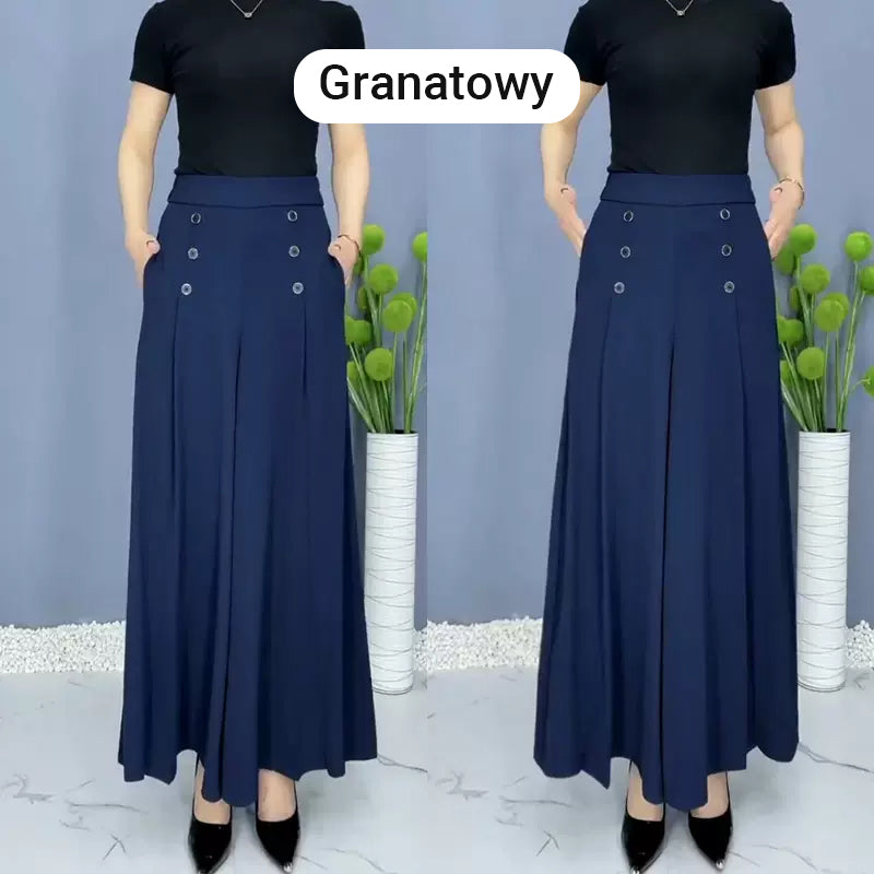 Nell | Pantalons plissés élégants avec jambes larges