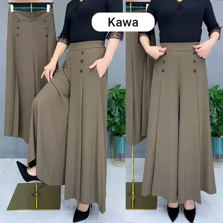 Nell | Pantalons plissés élégants avec jambes larges