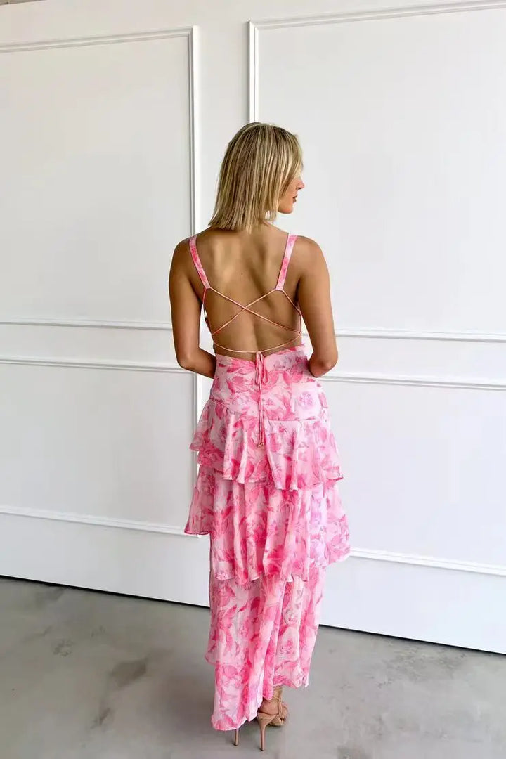 Haven | Robe midi florale élégante