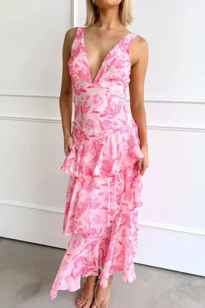 Haven | Robe midi florale élégante