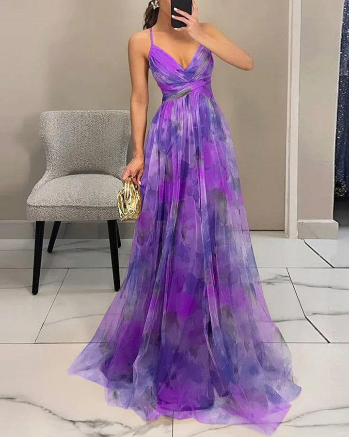 Orelavine | Maxi Robe Fleurie Enchanteresse au Style Élégant
