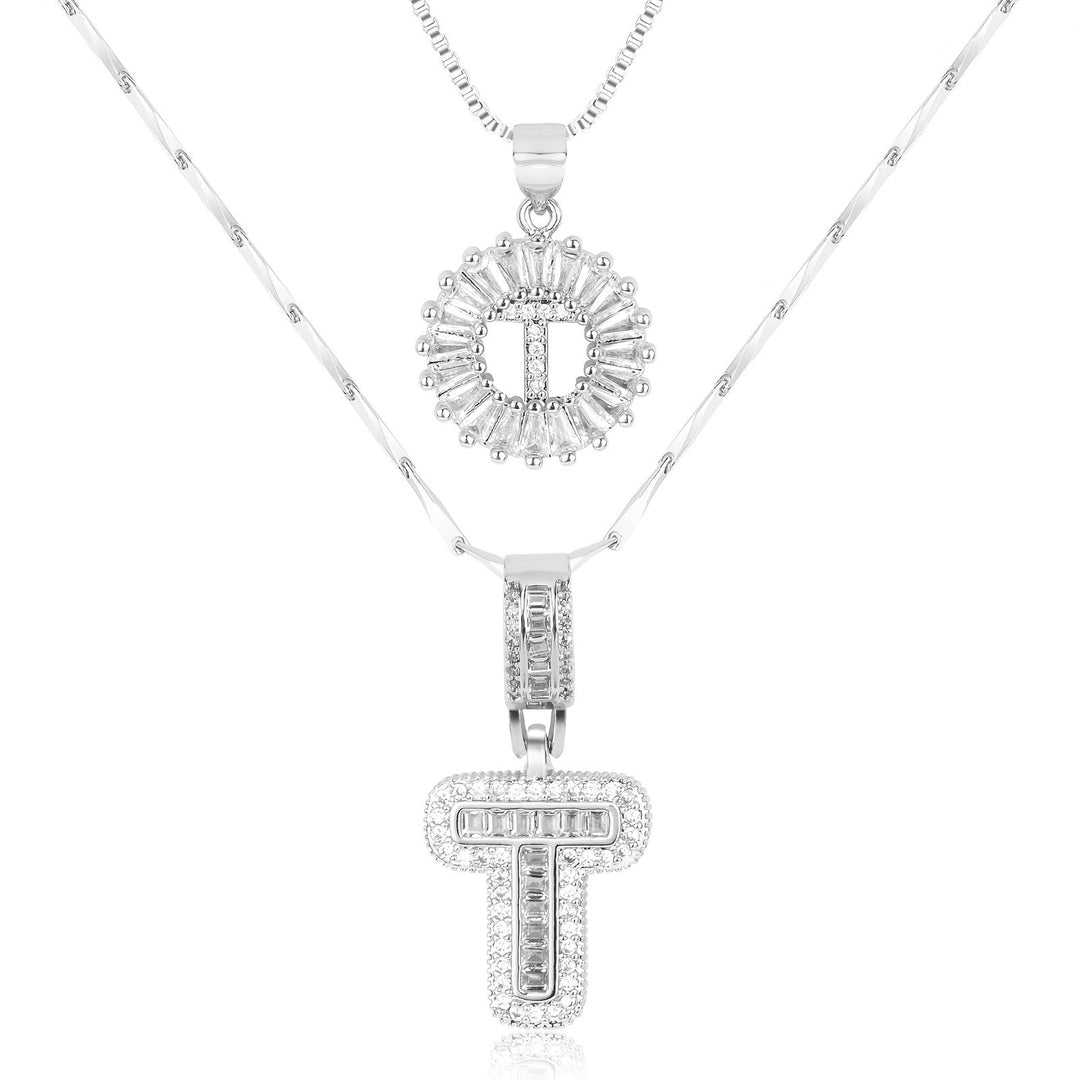 Primrose | Colliers Initiales avec Diamants en Or 14k (2 pièces)