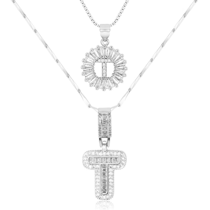 Primrose | Colliers Initiales avec Diamants en Or 14k (2 pièces)