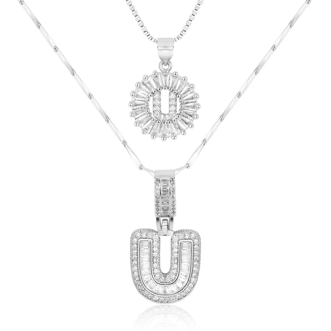 Primrose | Colliers Initiales avec Diamants en Or 14k (2 pièces)