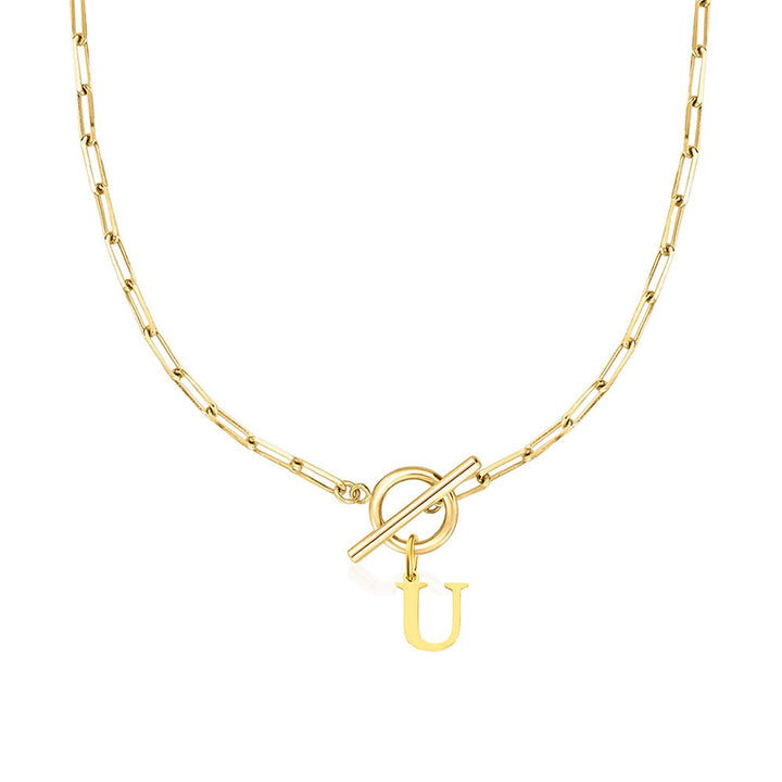 Ganelle | Collier Personnalisé à Initiale avec Fermoir Circulaire