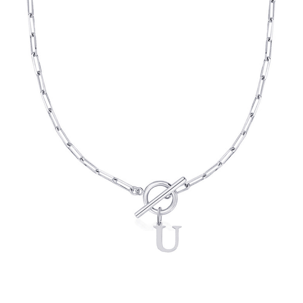Ganelle | Collier Personnalisé à Initiale avec Fermoir Circulaire