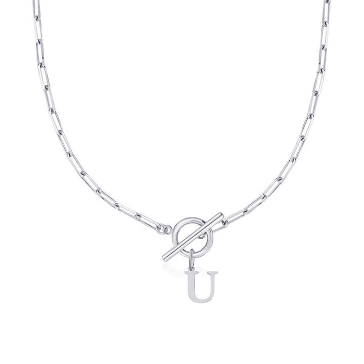 Ganelle | Collier Personnalisé à Initiale avec Fermoir Circulaire