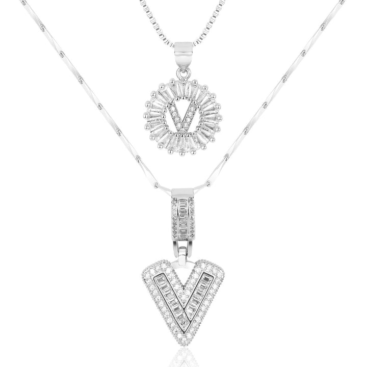 Primrose | Colliers Initiales avec Diamants en Or 14k (2 pièces)