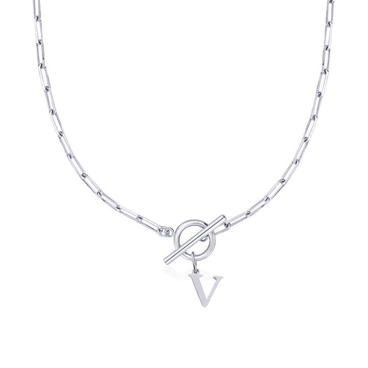 Ganelle | Collier Personnalisé à Initiale avec Fermoir Circulaire