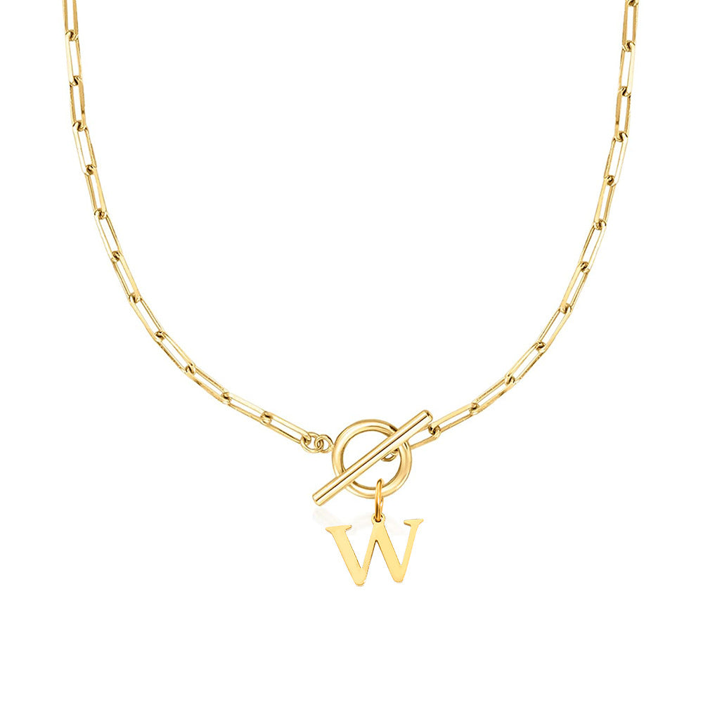 Ganelle | Collier Personnalisé à Initiale avec Fermoir Circulaire