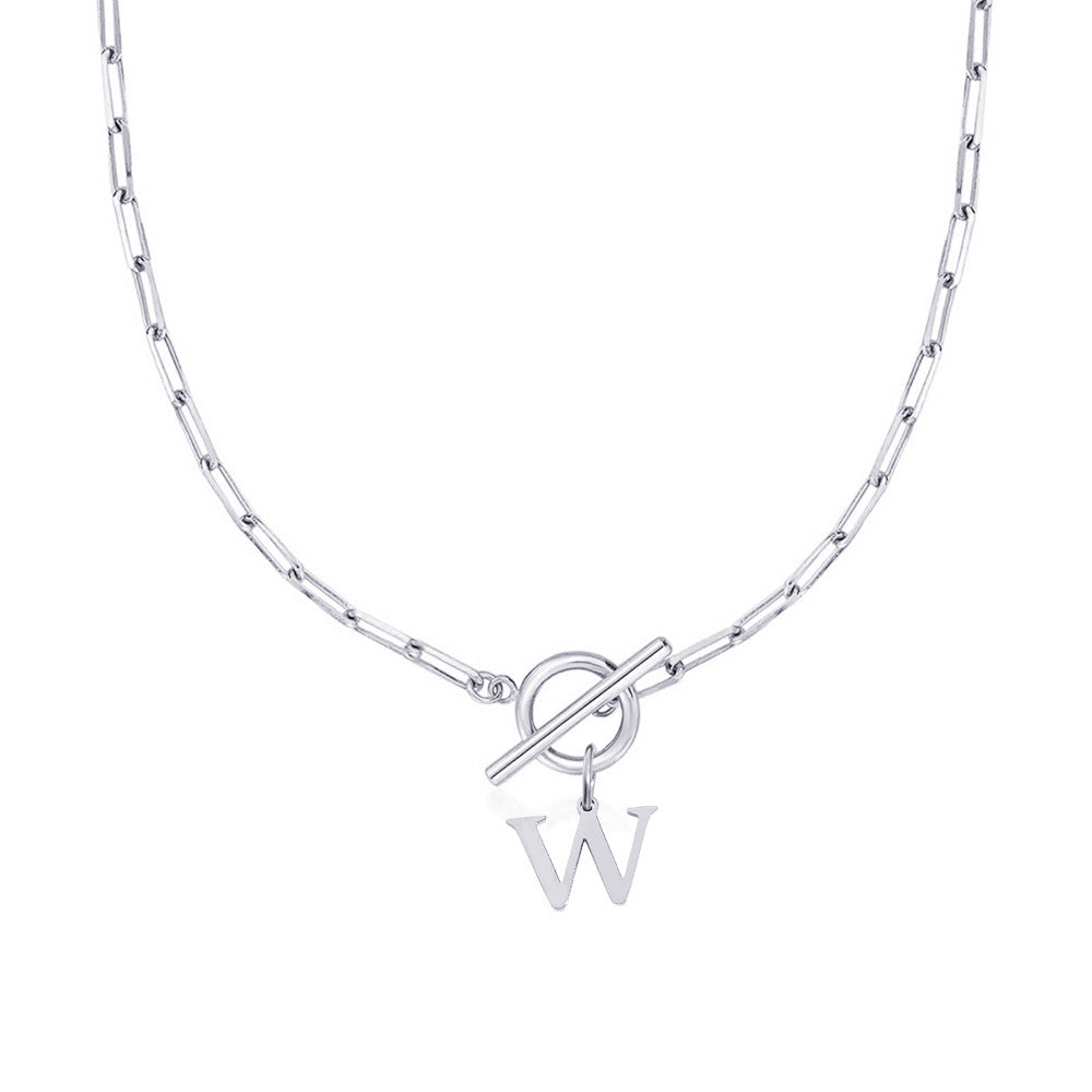 Ganelle | Collier Personnalisé à Initiale avec Fermoir Circulaire