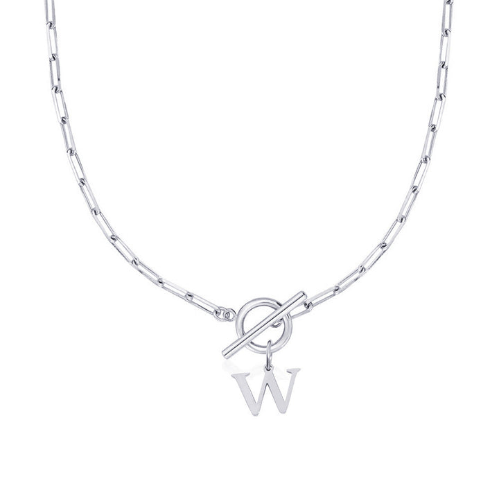 Ganelle | Collier Personnalisé à Initiale avec Fermoir Circulaire