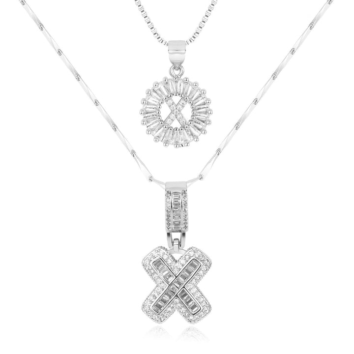Primrose | Colliers Initiales avec Diamants en Or 14k (2 pièces)