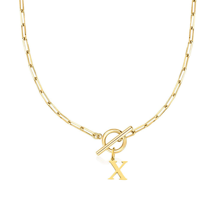 Ganelle | Collier Personnalisé à Initiale avec Fermoir Circulaire