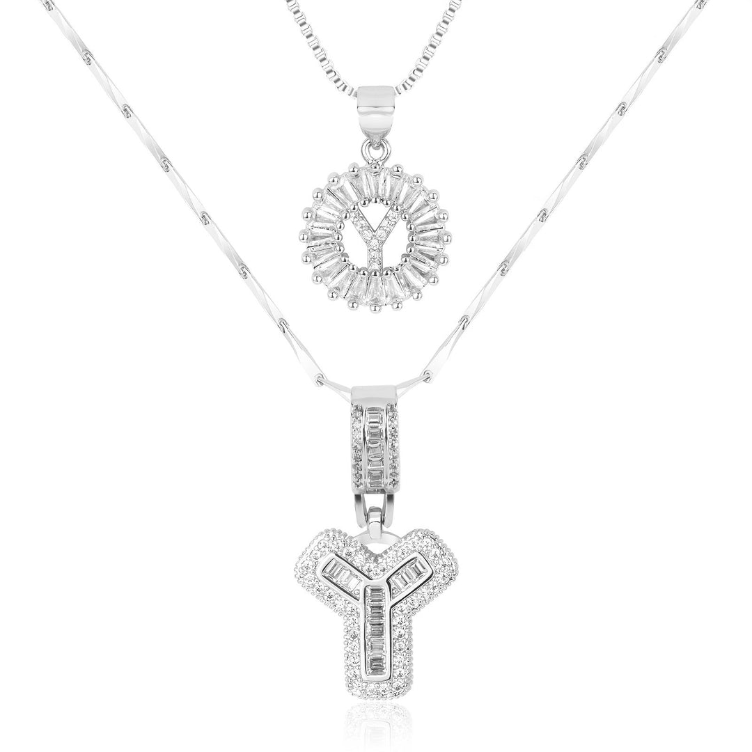 Primrose | Colliers Initiales avec Diamants en Or 14k (2 pièces)
