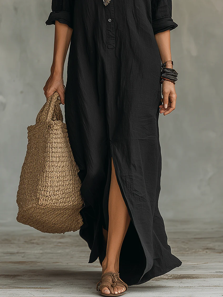 Hattie | Robe longue avec boutons