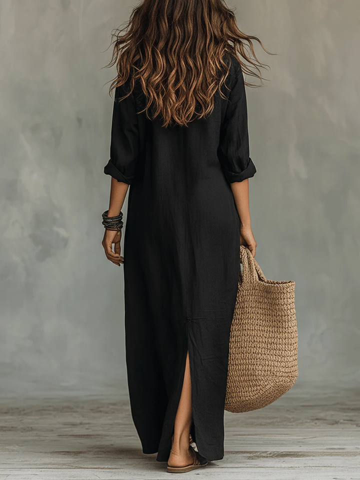 Hattie | Robe longue avec boutons