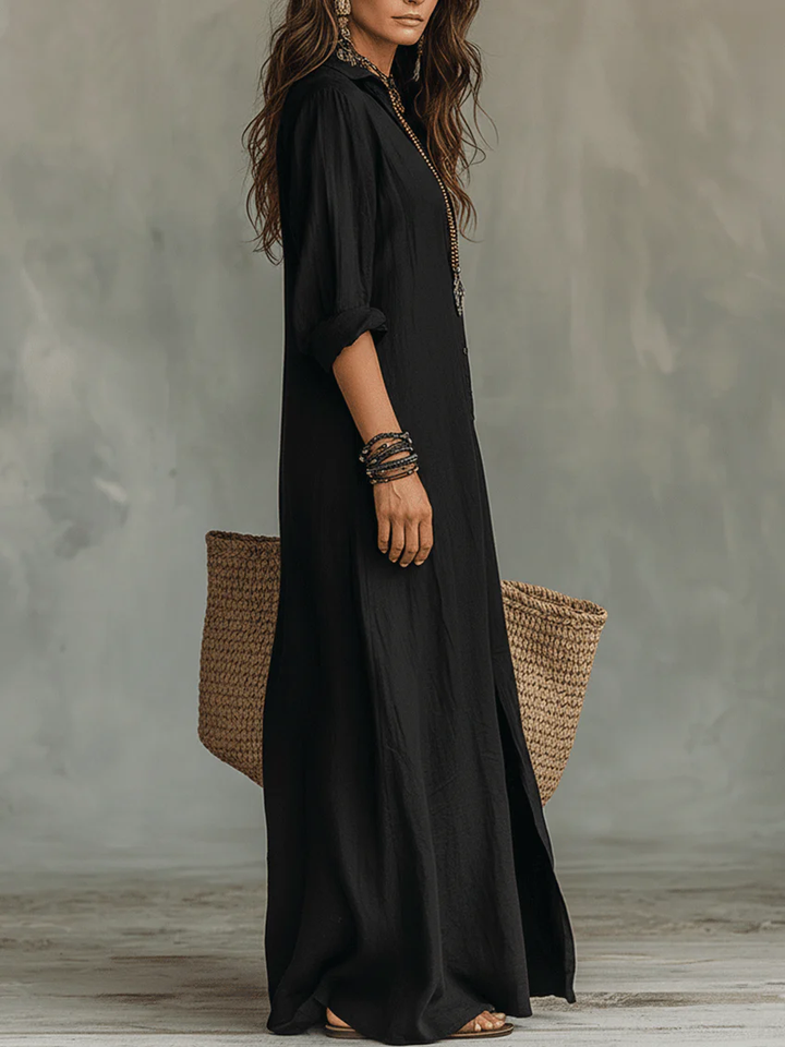 Hattie | Robe longue avec boutons