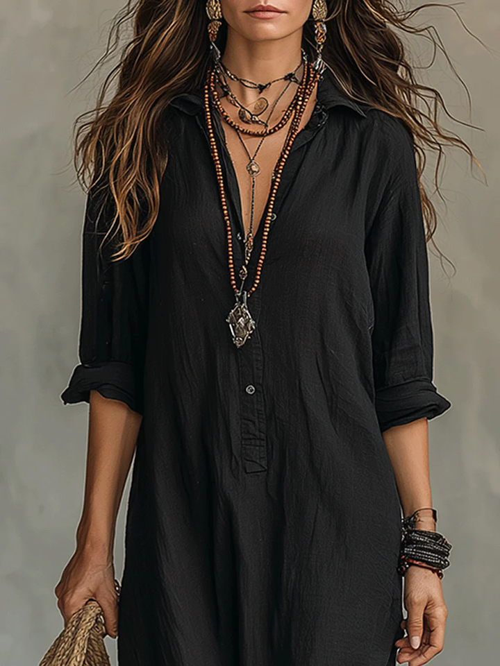 Hattie | Robe longue avec boutons