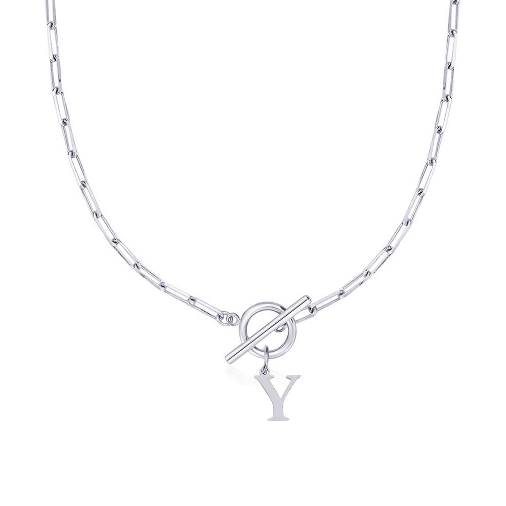 Ganelle | Collier Personnalisé à Initiale avec Fermoir Circulaire