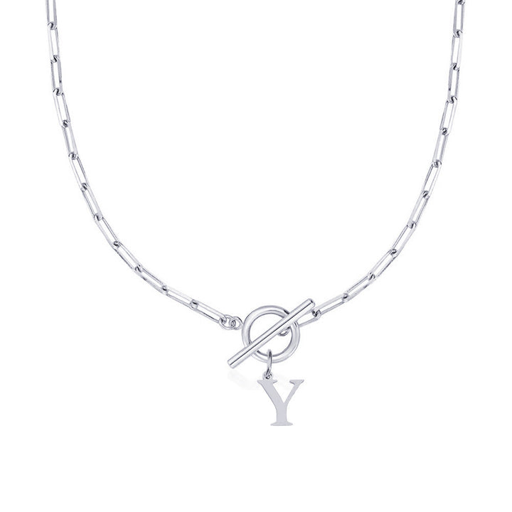 Ganelle | Collier Personnalisé à Initiale avec Fermoir Circulaire