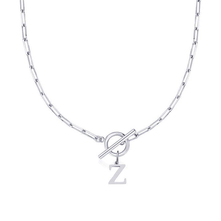 Ganelle | Collier Personnalisé à Initiale avec Fermoir Circulaire