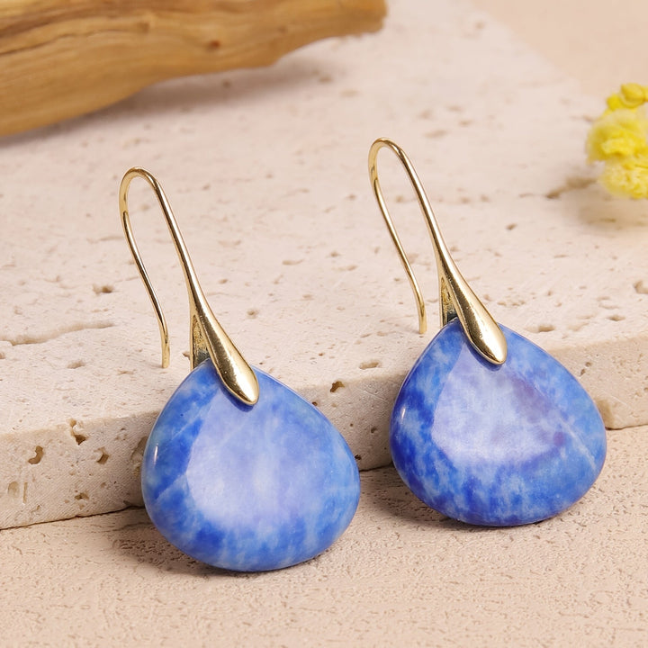 Mirea | Boucles d'Oreilles en Pierre Naturelle en Forme de Goutte avec un Style Élégant