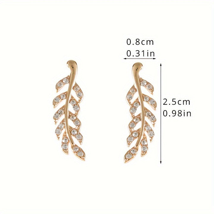Hensleyra | Boucles d'Oreilles Élégantes en Forme de Feuille avec Design Creux et Finition Dorée