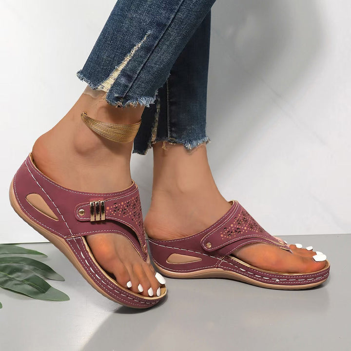 Navy | Sandales à Talons Confortables et avec Support
