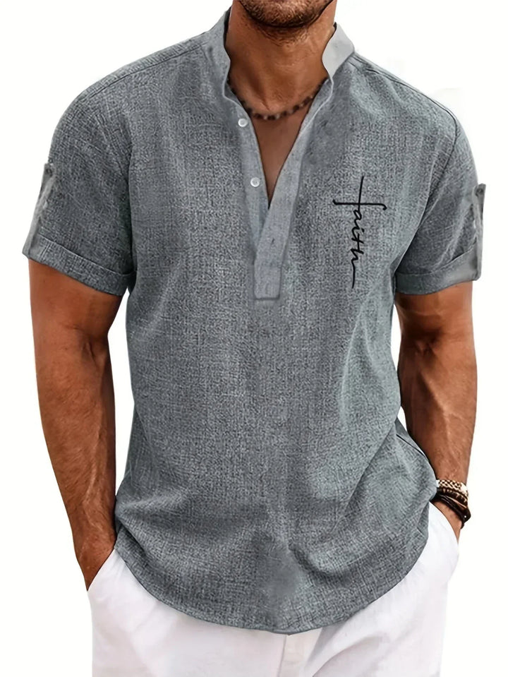 Hayes | Chemise élégante à manches courtes et col haut